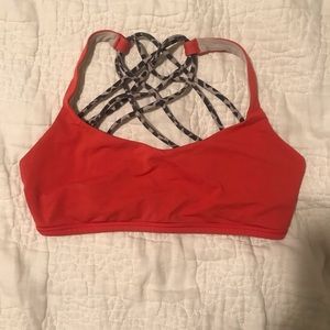 Lululemon Free To Be Bra Wild Orange Size 8
